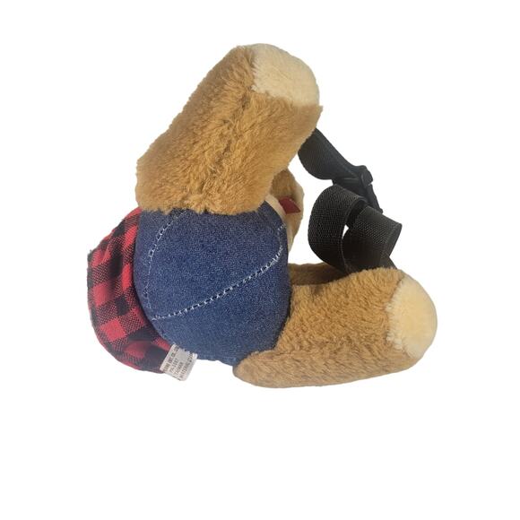 1986 Teddy Bear Plush Belt Shoulder Bag Fanny Pack Collectible Musical Wind-Up - Picture 6 of 15
